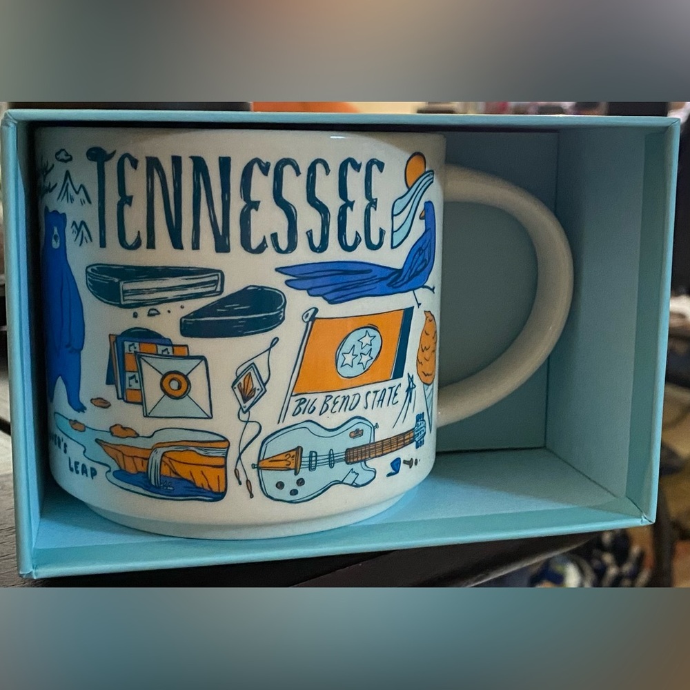 Starbucks Tennessee Mug - Blue and Orange Design